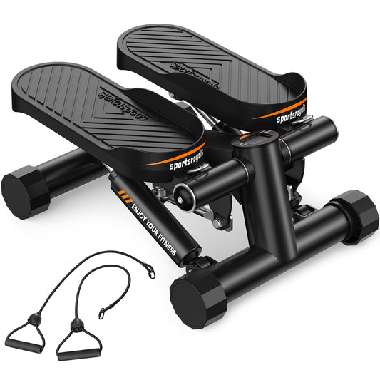 Stair Stepper for Exercises-Twist Stepper with Resistance Bands and 330lbs Weight Capacity